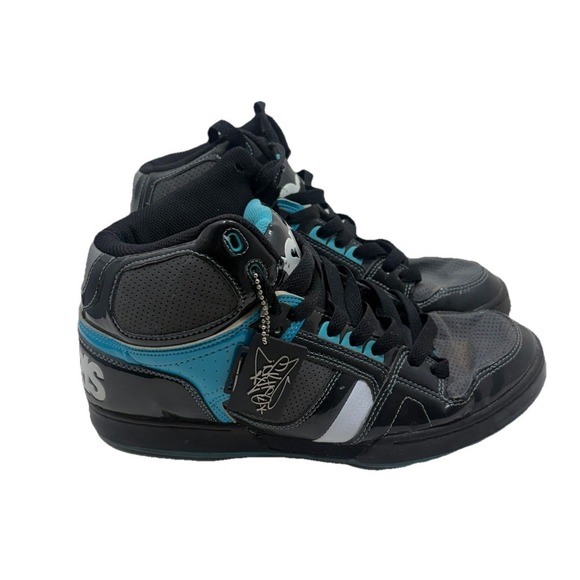 Rare Collector Y2K Osiris Bronx Pagoda Blue Blk White Skate Shoes Mens Size 10.5